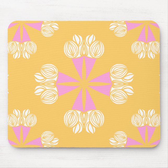Fettes Sommerblumenbouquet auf Gold Mousepad (Vorne)