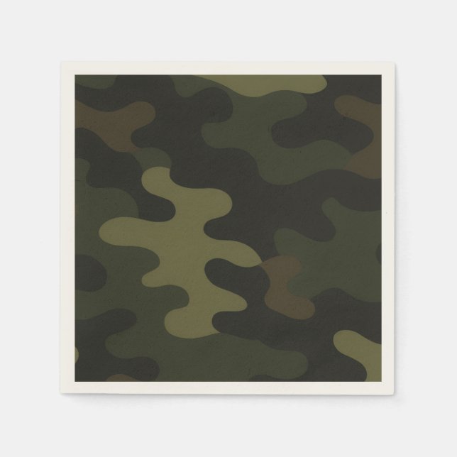 Fettes Tarnmuster Outdoor-Enthusiasten Jäger Serviette (Vorderseite)