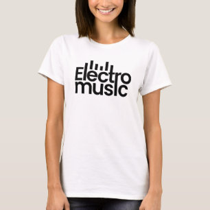 Fettes und minimales Electro-Musik-Logo T-Shirt