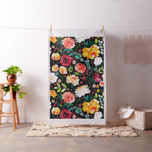 Fettfarben - Blume - Kollaborationsmuster Stoff