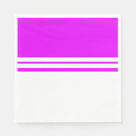 Fettfarbene, rosa, weiße Farbblockstreifen Serviette