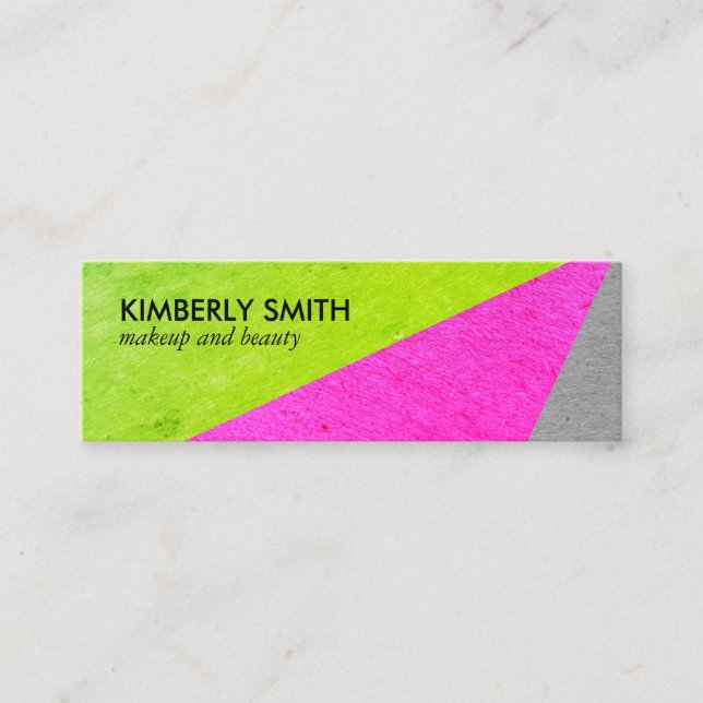Fettfarbige Chic-Farbblöcke Mini Visitenkarte (Vorderseite)