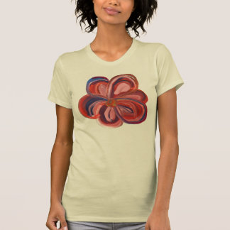 Fettfarbiges Blume-Hemd T-Shirt