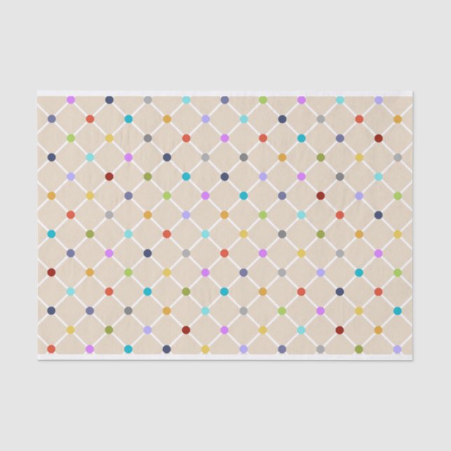 Fettfarbiges Polka Dot Print Tissue Paper Seidenpapier (Vorderseite)