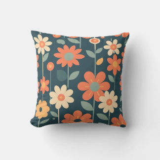 Fettfloral Illustration Design Kissen