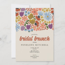 Fettflorale Bridal Brunch-Dusche Einladung