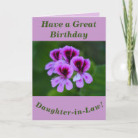 Fettflorale Geburtstagskarte Daughter-in-Law
