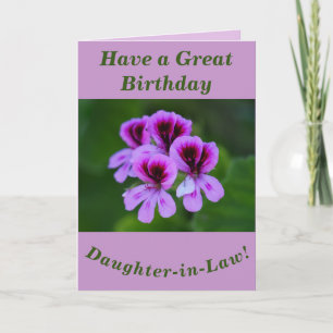 Fettflorale Geburtstagskarte Daughter-in-Law Karte