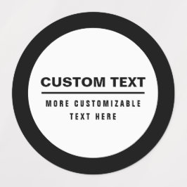 Fettformatierte, benutzerdefinierbare Textvorlage Etiketten