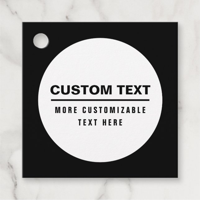 Fettformatierte, benutzerdefinierbare Textvorlage Geschenkanhänger (Vorderseite)