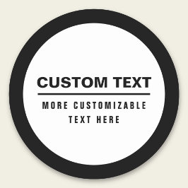 Fettformatierte, benutzerdefinierbare Textvorlage Runder Aufkleber