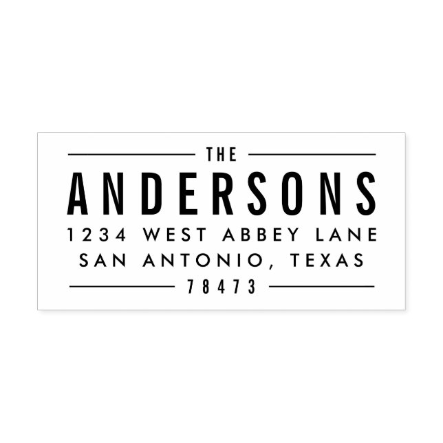 Fettformatierte Briefmarke von Impressions-Adresse Permastempel (Design)