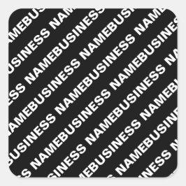Fettformatierter bearbeitbarer Name | Einfach Schw Quadratischer Aufkleber