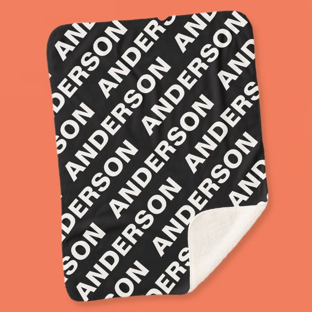 Fettformatierter bearbeitbarer Name | Einfach Schw Sherpadecke (Von Creator hochgeladen)