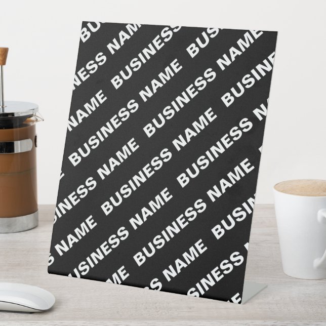 Fettformatierter bearbeitbarer Name | Einfach Schw Sockelschild (In Situ)