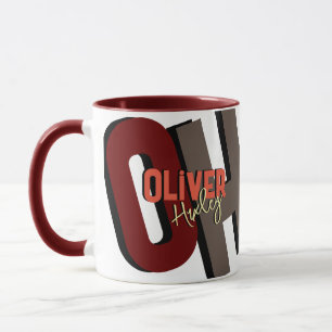 Fettformatierter Name mit Shadow Tasse
