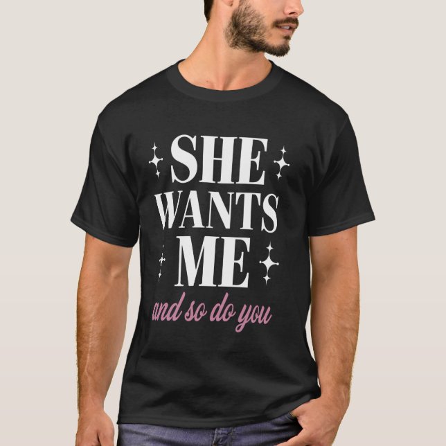Fettformatige Aussage mit Glitzern T-Shirt (Vorderseite)