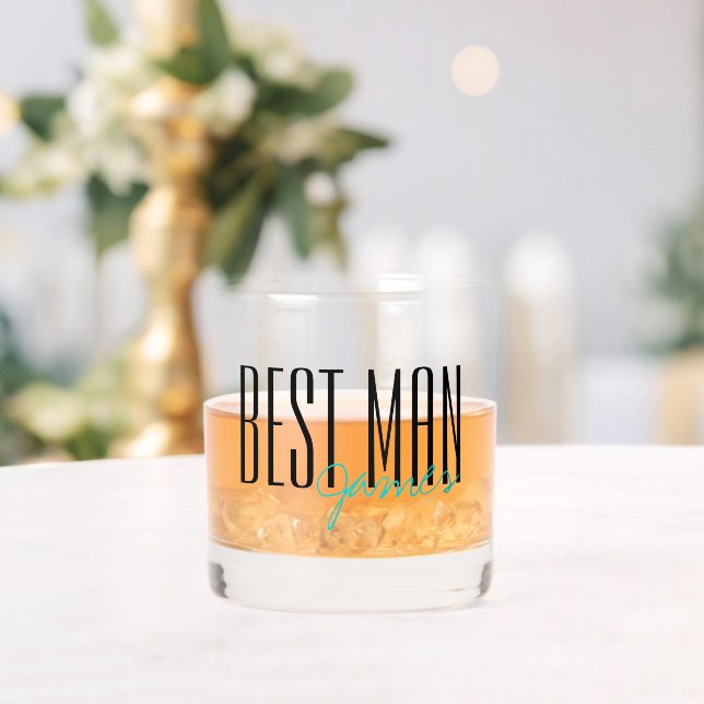 Fettformatige Briefe "Trauzeuge" Personalisierte H Whiskyglas (Insitu (Hochzeit))