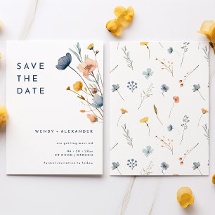 Fettformatige florale Hochzeiten speichern das Dat Save The Date
