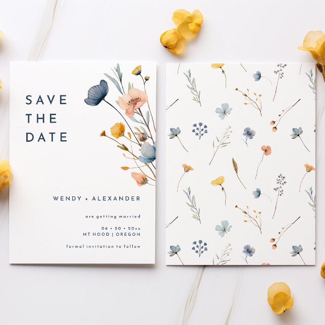 Fettformatige florale Hochzeiten speichern das Dat Save The Date (Von Creator hochgeladen)