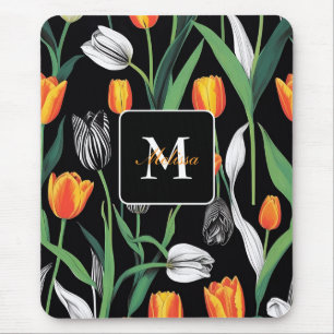 Fettformatige künstlerische Tulips Mousepad