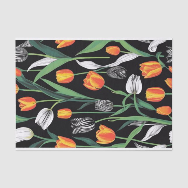 Fettformatige künstlerische Tulips Seidenpapier (Vorderseite)