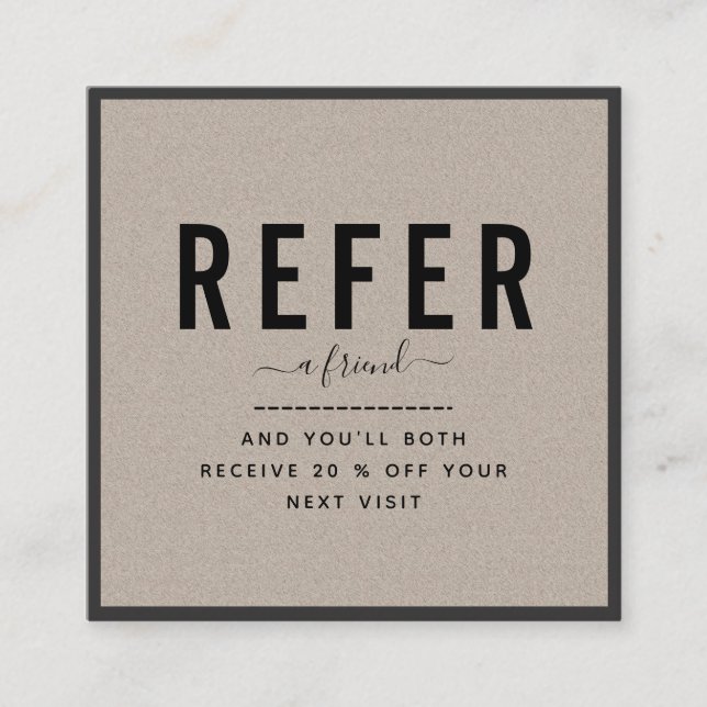 Fettformatige Papierrahmenleiste Hinzufügen Ihres  Empfehlungskarte (Vorderseite)