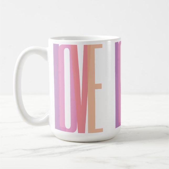 Fettformatige Typografie in Pastelfarben Kaffeetasse (Links)
