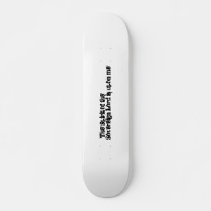 Fettformatige Typografie inspirierender Bibeltext Skateboard