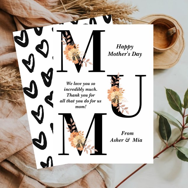 Fettformatige Typografie-Mama Floral Happy Mother' (Von Creator hochgeladen)