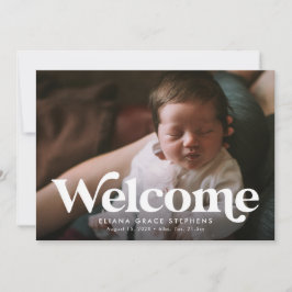 Fettformatige Willkommensankündigung des Fotos in  Ankündigung