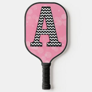 Fettformatiger Zickzack Buchstabe A für Bubblegum Pickleball Schläger