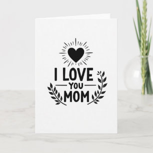 Fettgedruckt Liebe dich Mama Tag Karte