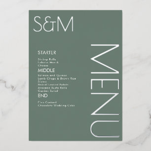 Fettgedruckte anfängliche Hochzeits geprägte Silbe Folieneinladung