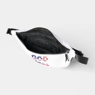 Fettgedruckte God Bless America Heritage Bauchtasc Bauchtasche