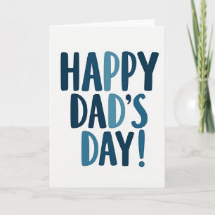 Fettgedruckte Happy Dads Day Karte
