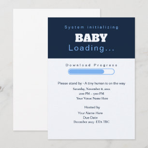 Fettgedruckte Sans Serif Einfache Einladung Baby