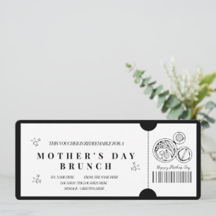 Fettgedruckter minimalistischer Muttertags-Brunch- Einladung