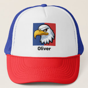 Fettgedruckter patriotischer Cartoon-Adler persona Truckerkappe