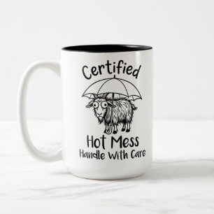 Fettgedruckter Zweifarben-Becher Lustige Sturheit- Zweifarbige Tasse