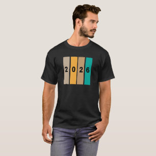 Fettgedrucktes 2026 Neujahrstypografie-T-Shirt T-Shirt