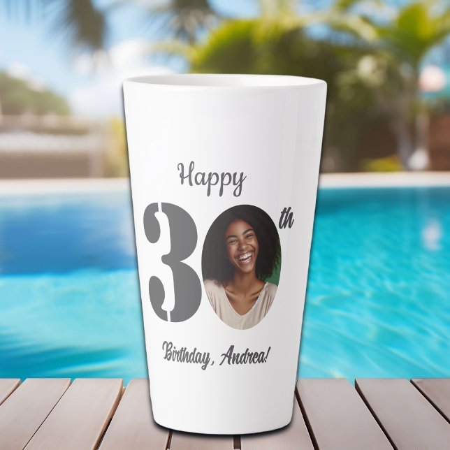 Fettgedrucktes 30. Geburtstagsfoto Milchtasse (Von Creator hochgeladen)