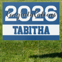 Fettgedrucktes Abschlussfeier-Schild 2026