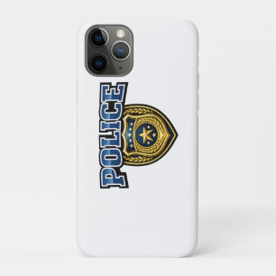 Fettgedrucktes Polizeidienstabzeichen-Textdesign Case-Mate iPhone Hülle