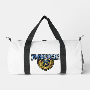 Fettgedrucktes Polizeidienstabzeichen-Textdesign Duffle Bag