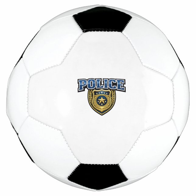 Fettgedrucktes Polizeidienstabzeichen-Textdesign Fußball (Vorderseite)