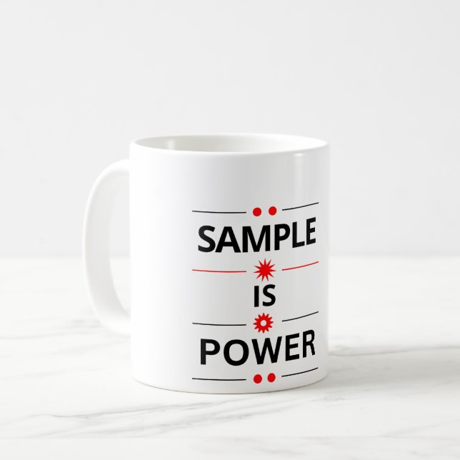 Fettgedrucktes Zitat Kaffeetasse (Vorderseite Links)