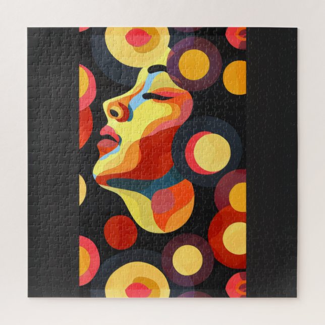 Fettgelb, abstrakt orange puzzle (Vertikal)