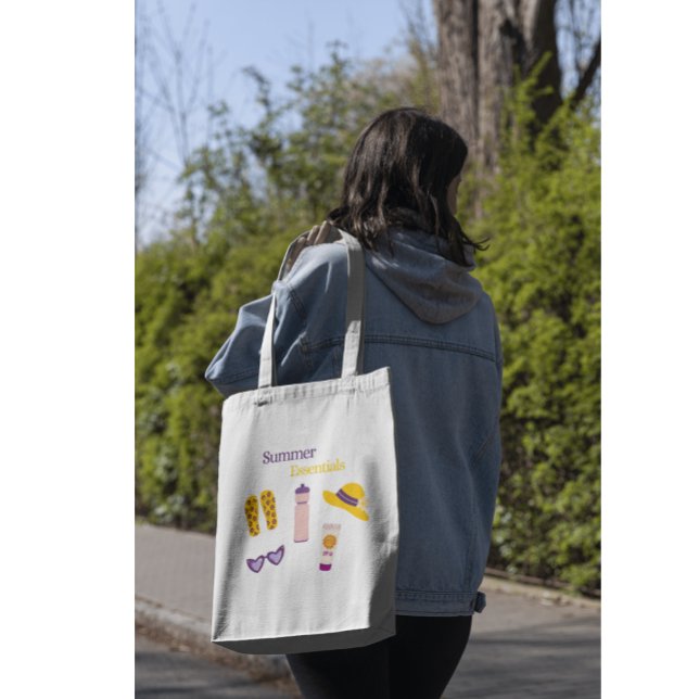 Fettgelb und Lila Sommeressentials Girls Tragetasche (Von Creator hochgeladen)