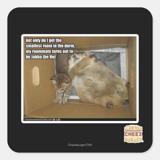 Fettgenosse Quadratischer Aufkleber (Vorderseite)